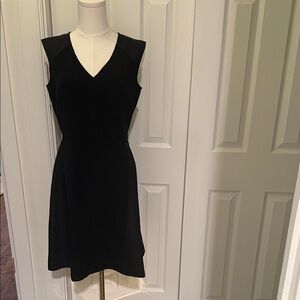 Ann Taylor Black V-Neck Sleeveless  Dress